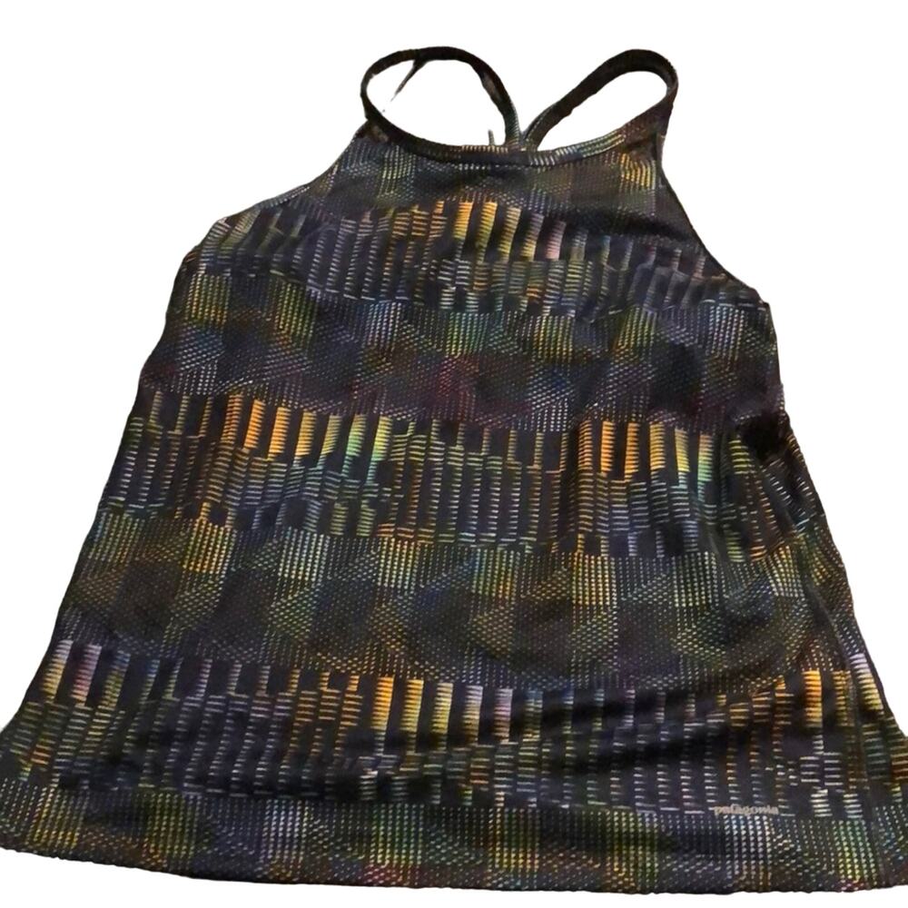 Patagonia Common Threads Women’s Multicolor Rainbow Geometric Active Tank SMALL